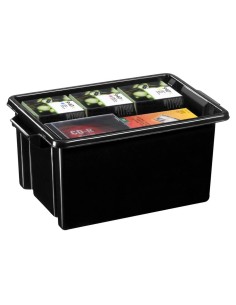 Contenitore per archivio documenti impilabile in polipropilene 14,5L Strata nero - 2000440160 2