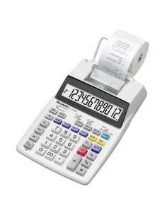 Calcolatrice scrivente a doppia alimentazione SHARP EL-1750V con display LCD a 12 cifre grigio - SH-EL1750V 2