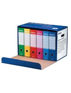 Registratori con custodia Esselte Oxford Box G85 protocollo 54,5x36,5 cm - dorso 8 cm assortiti conf. da 6 - 390785112 2