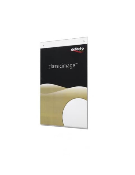 Portastampati da parete deflecto® A4 verticale in polistirene trasparente 47001
