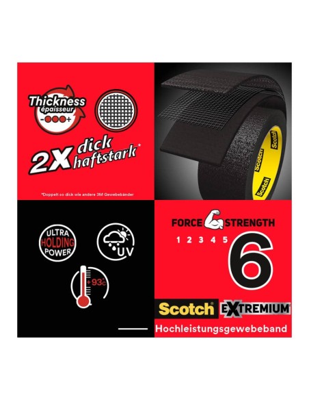 Nastro adesivo extra resistente ad alto spessore Scotch® Extremium Ultra 48 mm x 25 m argento - DT174825