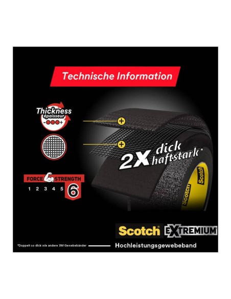 Nastro adesivo extra resistente ad alto spessore Scotch® Extremium Ultra 48 mm x 25 m argento - DT174825