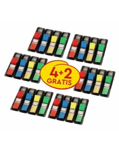 Post-it® Index Mini con dispenser rosso,verde, blu, giallo VALUE PACK 4+2 - 683- 4+2
