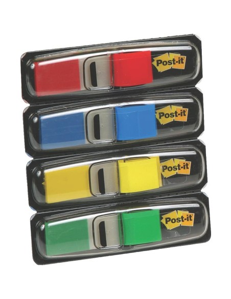 Post-it® Index Mini con dispenser rosso,verde, blu, giallo VALUE PACK 4+2 - 683- 4+2