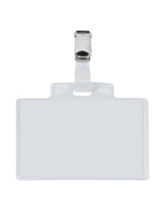 Targa portabadge con clip Sei Rota PASS 3E - formato 9,5x6 cm - conf. 100 pezzi - 318005 CF6