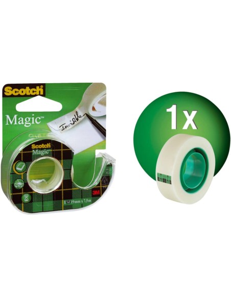 Nastri adesivo trasparente Scotch Magic™ 810 19 mm x 7,5 m in minichiocciola trasparente 7100086322