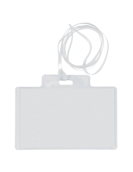 Targa portabadge con cordoncino Sei Rota formato 9,5x6 cm - conf. 100 pezzi - 318006 CF6