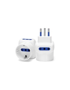 Adattatore a 3 vie 10A - bianco Aigostar 2 vie P11 & 1 via P30 218973 2