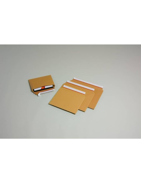Buste a sacco in cartoncino teso avana apertura lato lungo Cart Pack conf. 200 pz Bong formato A5,DVD - 543100