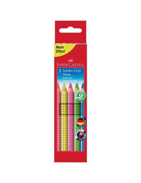 Evidenziatori Faber-Castell Jumbo Grip Neon 5 colori assortiti 110994