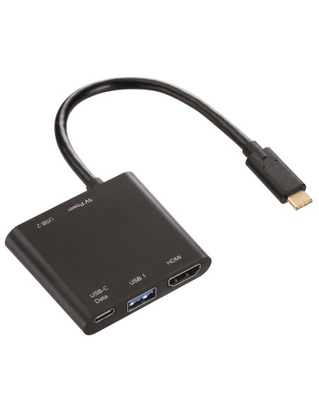 Adattatore Multiport HAMA 4in1 USB C / 2xUSB A, USB Type C, HDMI nero 7135729