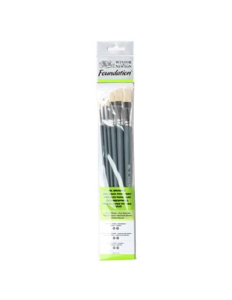 Set 6 pennelli Winsor&Newton tondi n° 3/6 - filbert n°3/6 - piatti n°10/14 5295026