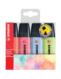 Evidenziatori Stabilo Boss Original Pastel conf. 4 colori assortiti 70/4-3 2