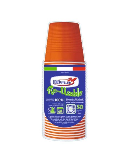 Stoviglie monouso Reusable arancioni