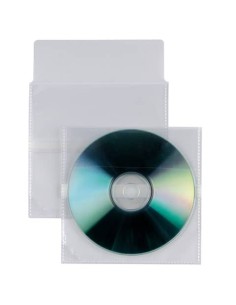 Busta trasparente porta CD/DVD adesiva Sei Rota formato 12,5x12 cm - conf. 25 pezzi - 430102
