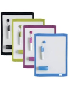 Lavagna magnetica cancellabile a secco Nobo 21,6x28 cm Nobo cornice colori assortiti - 1903816