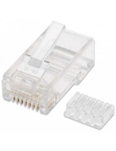 Confezione 100 Plug RJ45 UTP per Cavo Rigido Cat.6