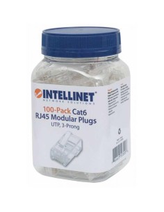 Confezione 100 Plug RJ45 UTP per Cavo Rigido Cat.6 2