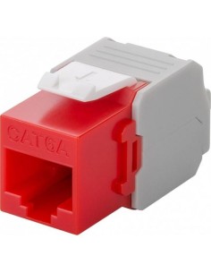 Frutto Keystone RJ45 Cat6A UTP 500MHz Rosso