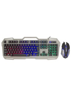 Kit Gaming Mouse 3200 Dpi e Tastiera USB con Retroilluminazione LED RGB, APACHE 2