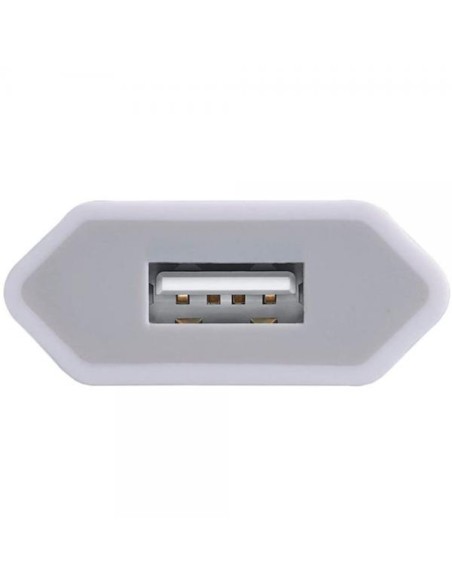 Caricatore USB 1A Compatto Spina Europea Bianco
