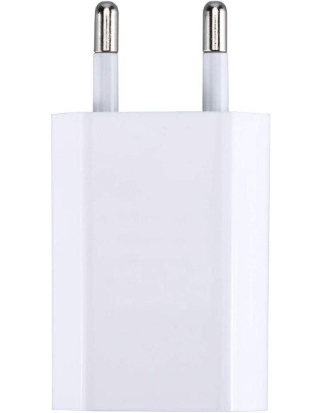Caricatore USB 1A Compatto Spina Europea Bianco