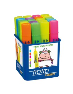 Evidenziatore TRATTO Video 1-5 mm assortiti barattolo da 20 - F829200 2