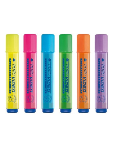Evidenziatore TRATTO Video 1-5 mm assortiti barattolo da 20 - F829200