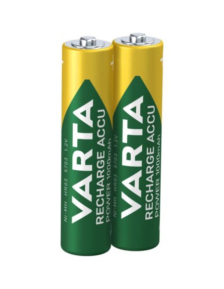 Blister 2 Batterie Ricaricabili Mini Stilo AAA 1000 mAh