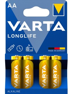 Blister 4 Batterie 1.5V Longlife Alcalina Stilo AA