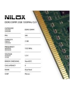 RAM DDR3 DIMM 2GB 1333MHZ CL9