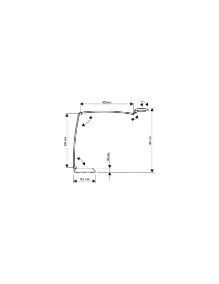 Lampada da scrivania MAUL a LED MAULspace, dimmerabile alluminio argento 6 W, 480 Lm, 4000K - Z800062