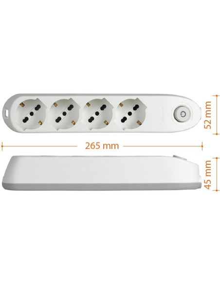 MULTIPRESA POKER-4 P40, INT BIANCO