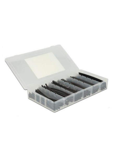 Kit 100 Tubi Guaina Termorestringente Nero per Isolamento Cavi