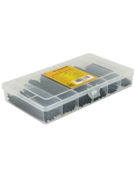 Kit 100 Tubi Guaina Termorestringente Nero per Isolamento Cavi