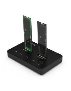 Docking Station Dual-Bay SSD M.2 NVME PCIe SATA 10 Gbps Duplicatori Clone Offline