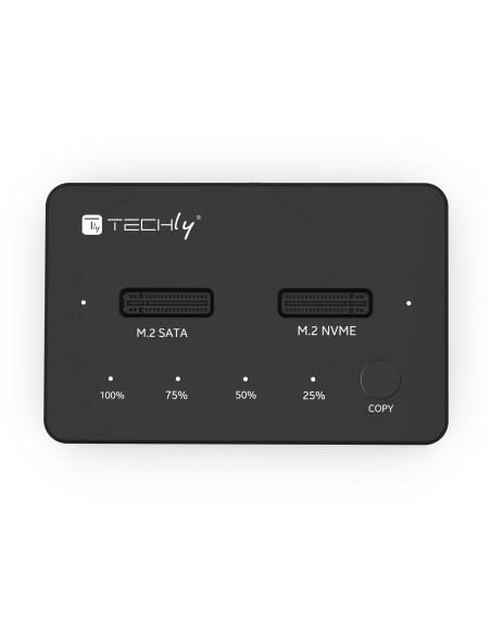 Docking Station Dual-Bay SSD M.2 NVME PCIe SATA 10 Gbps Duplicatori Clone Offline