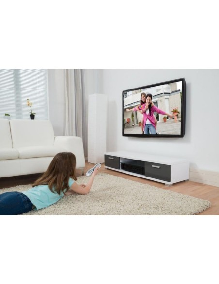 Supporto a muro per TV LED LCD 19 - 37'' inclinabile 2 snodi nero
