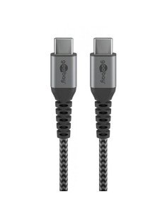Cavo Tessile USB-C™ Maschio/USB-C™ Maschio 1 m Grigio