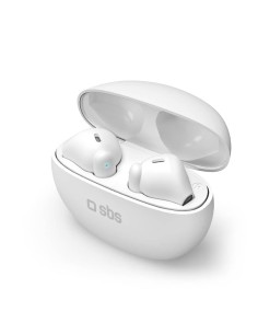 Auricolari TWS SBS Pure Drops semi in ear - controlli touch - ENC - case da 380 mAh - bianco - TEEARPURDTWSBTW 2