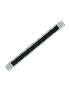 Pannello Passacavi 1U Forato con Spazzola Grigio