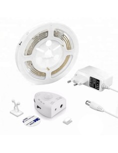 Striscia LED Sensore di Movimento e Alimentatore per il Letto 1,2m