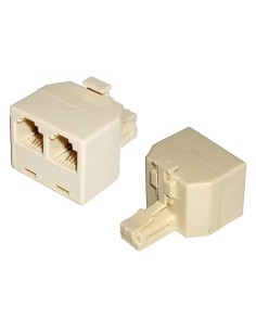 Accoppiatore telefonico duplex 6P6C M a 2x 6P4C F
