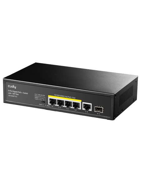 Switch Gigabit PoE+ 5 Porte con 1 Slot SFP, GS1005PTS1