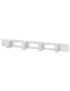 Pannello Passacavi 4 Anelli Corti 3 Fori 1U Grigio 2