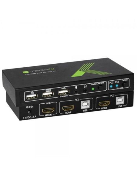 KVM switch 2x1 con USB e HDMI 4K