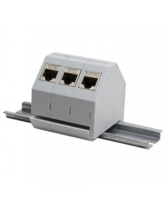 Adattatore keystone RJ45 per Barra DIN espandibile in Plastica non schermato 2