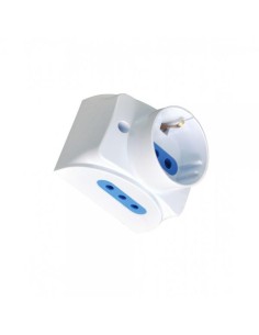 Presa da muro con 2 prese Italiane 2P+T e 1 Schuko 16A 2