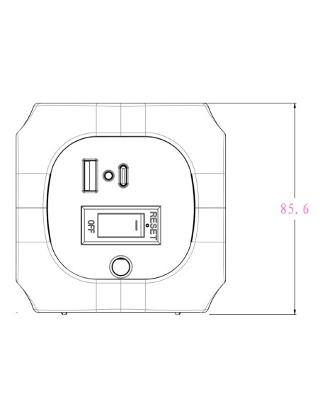 Multipresa a Cubo 4 Posti con USB-A e USB-C™ QC3.0 e Ricarica Wireless