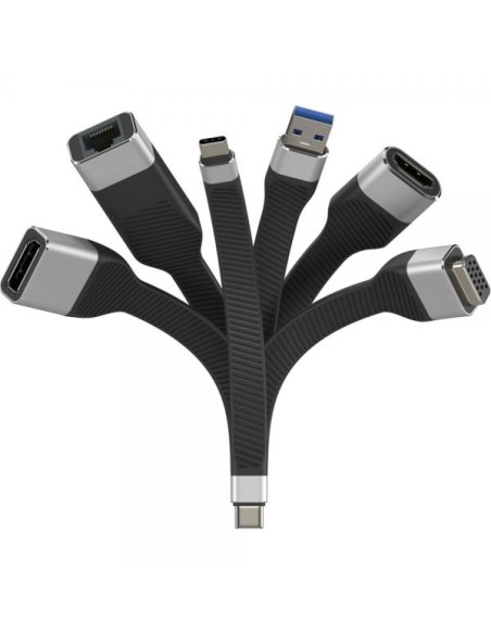 Cavo Corto Piatto USB-C™ Maschio a USB-A Maschio Ricarica Rapida FPC 12 cm